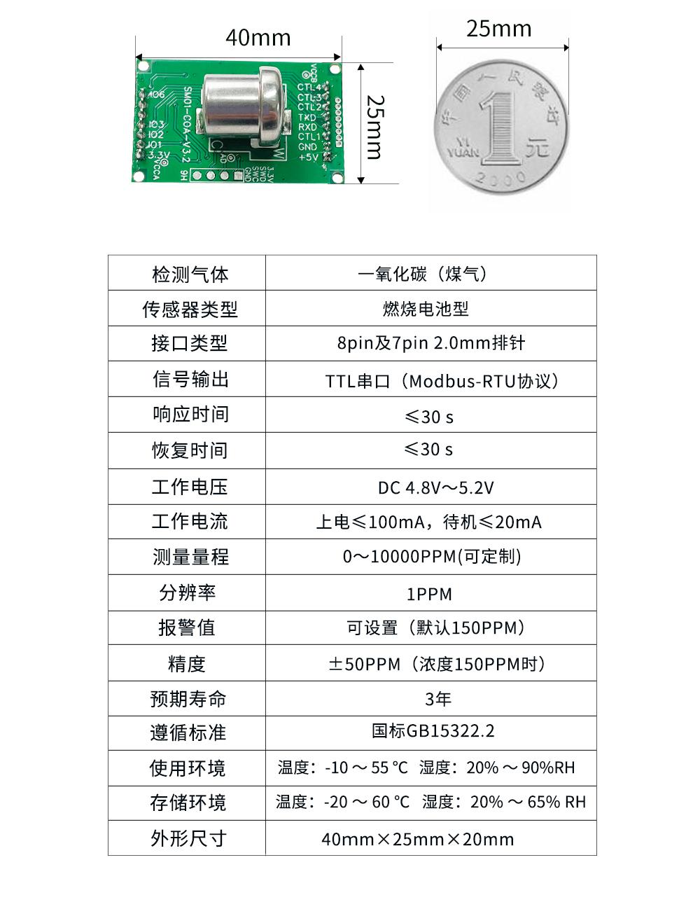 一氧化碳模块CMS-SM01-COA:守护安全,助力智慧生活-河北驰秒科技有限公司